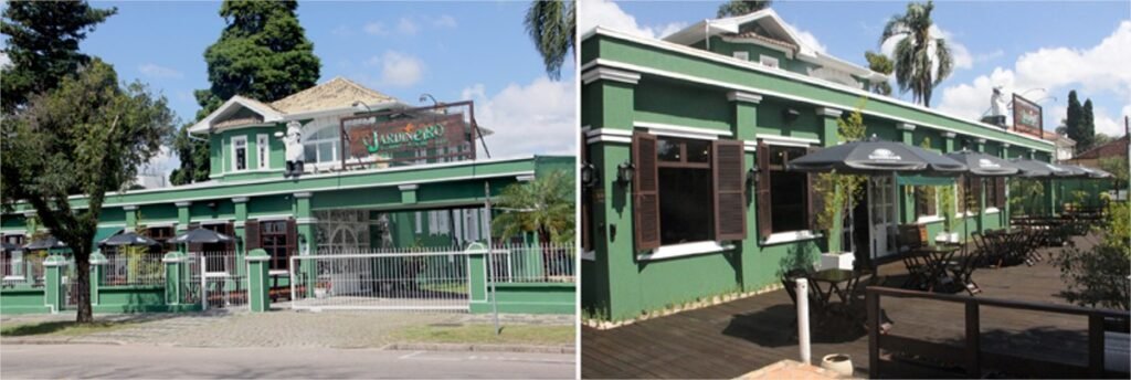 fachada do restaurante o jardineiro, no bairro merces em curitiba