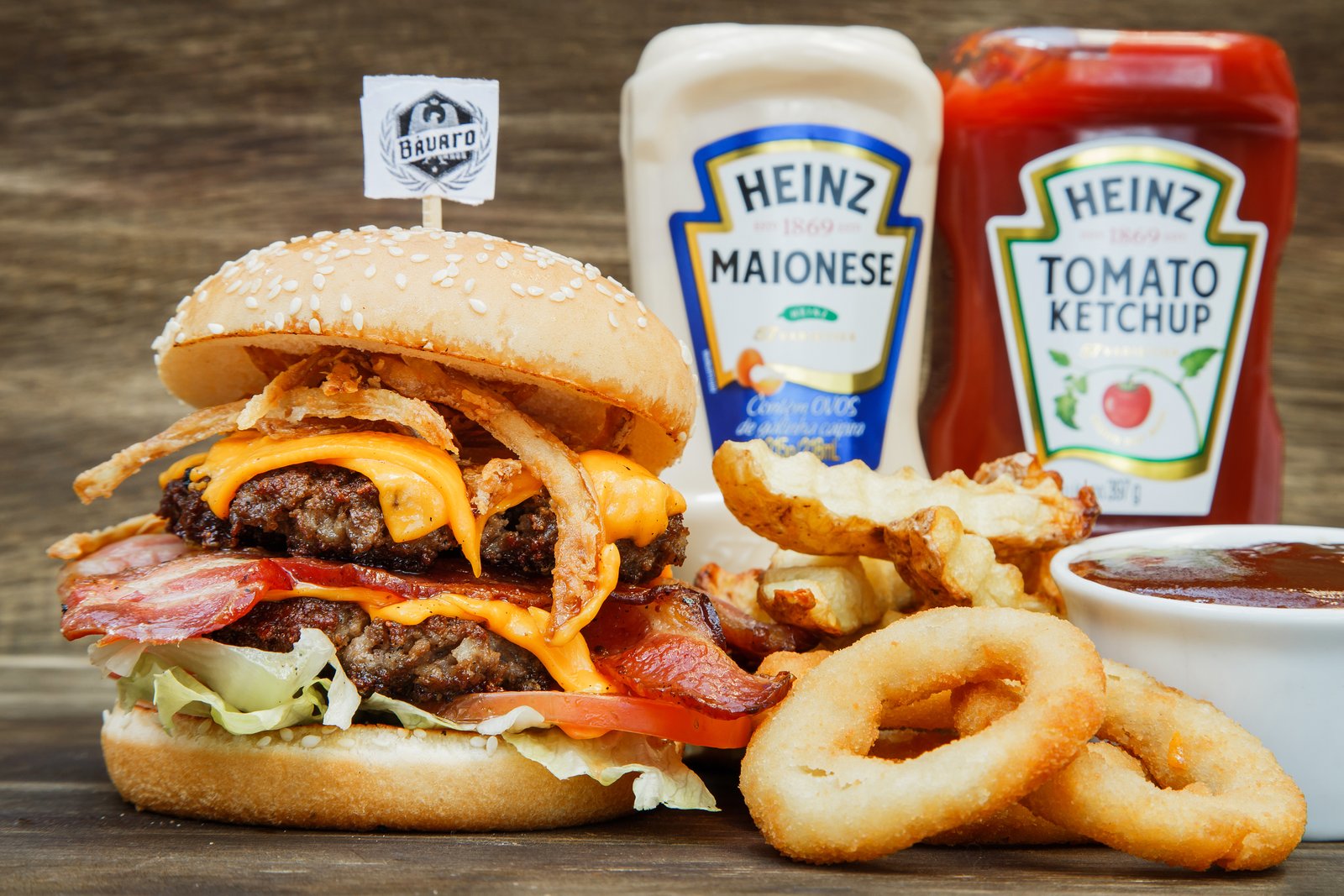 Hambúrguer Double Picanha Smash Bacon do Bávaro para o festival CWBurguer Fest em Curitiba